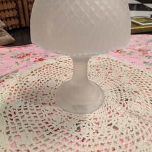 Elegant Frosted Glass Diamond Point Fairy Lamp